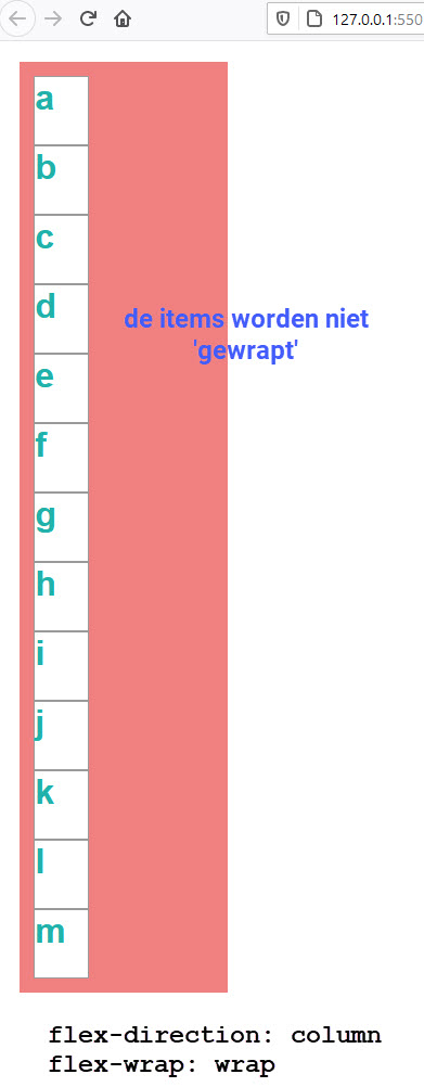 flexbox - flex-direction column flex-wrap wrap